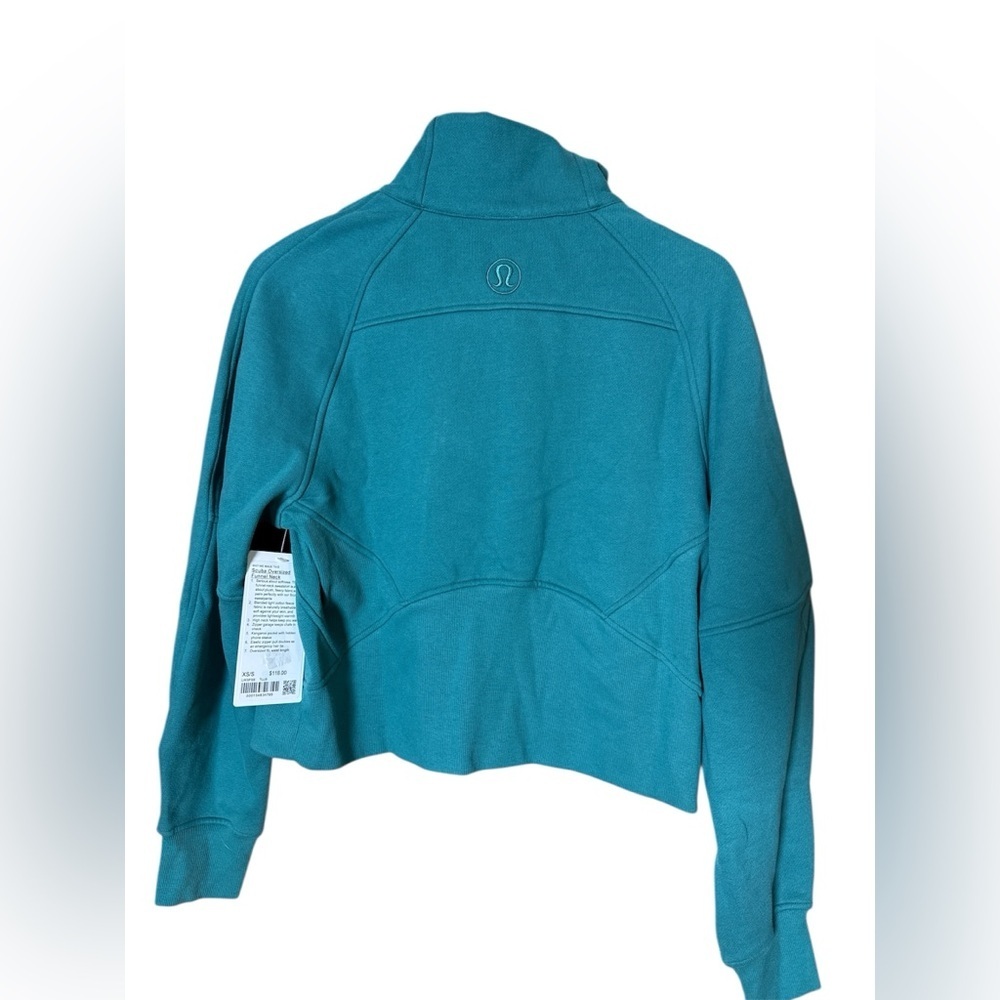 Lululemon Scuba Oversized Funnel Neck Half Zip — NWT, Teal Lagoon, xs/sm - Picture 5 of 7